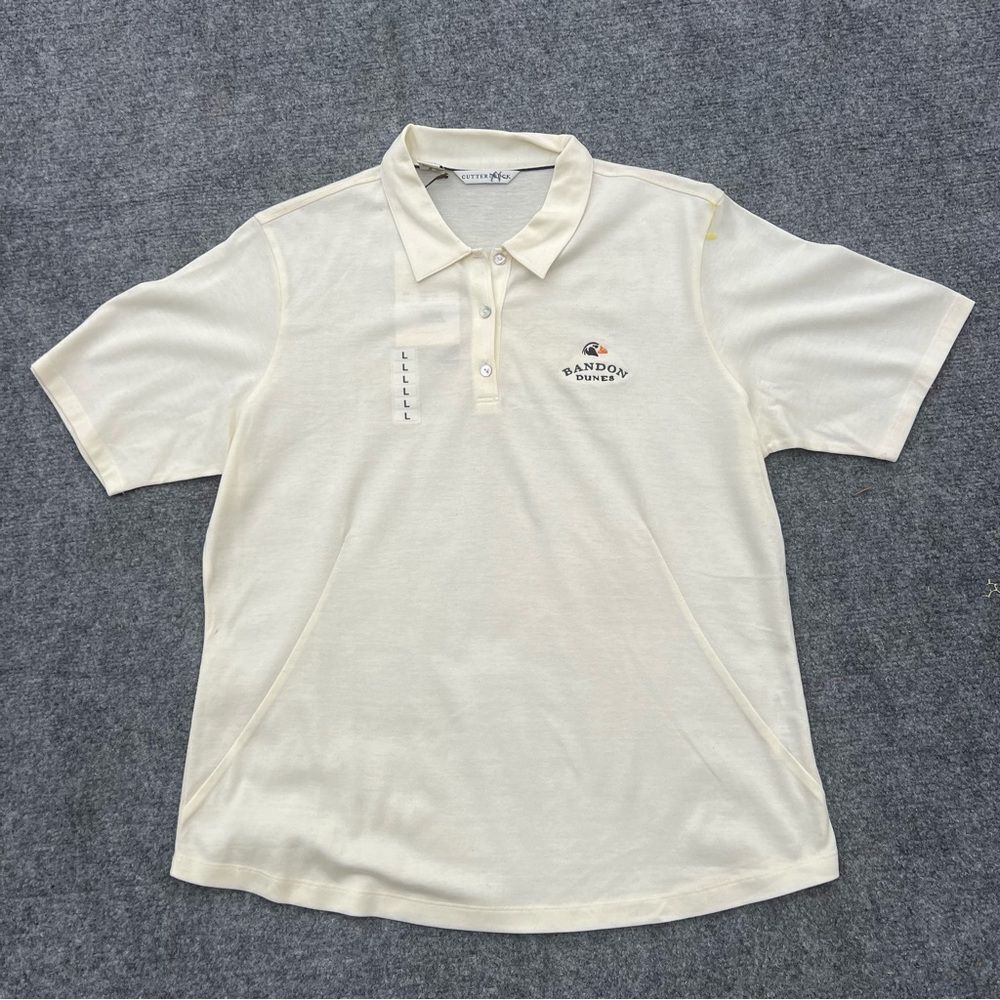 Bandon Dunes Puffin Logo Women's L polo Shirt Cutter & Buck Golf NWT